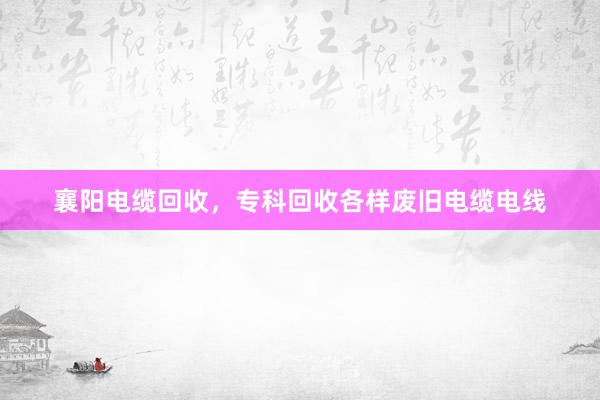 襄阳电缆回收，专科回收各样废旧电缆电线